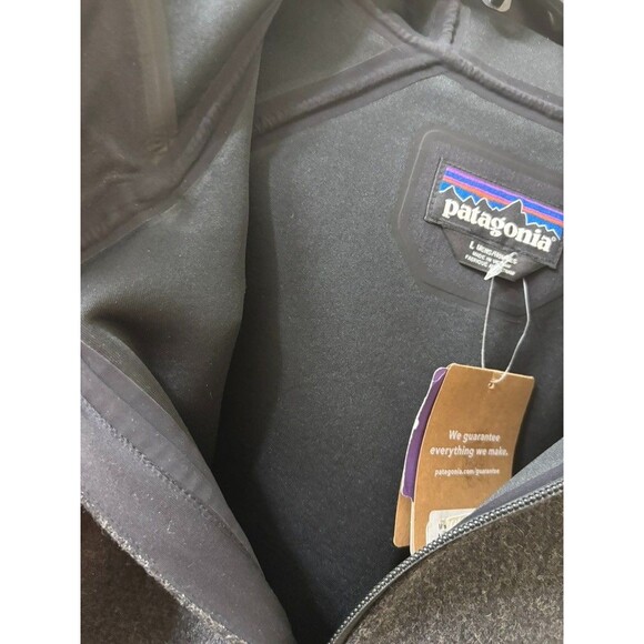 NEW Patagonia Mens LARGE Recycled Wool Jacket Full Zip Hoody Forge Gray - Picture 7 of 14